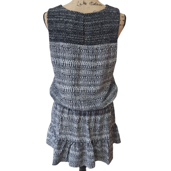 NWT Joie Black and White Sleeveless Dress Ruffled Bottom Skirt - Large - Picture 5 of 8